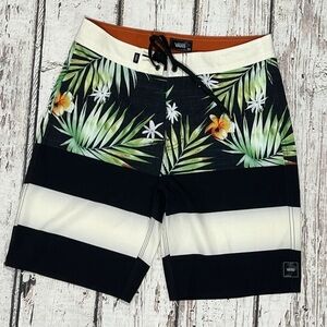 Vans Beach Summer Board Shorts Floral Bathing Suit Swim Trunks Men's Size 30
